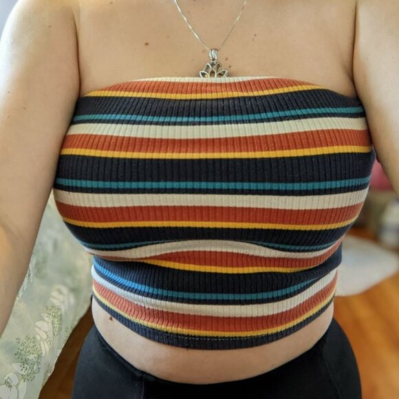Colorful Striped Tube Top - Picture 1 of 1